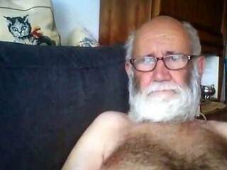 Grandpa Stroking on Webcam