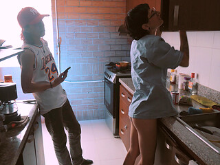 Fucking My Boss in the Kitchen