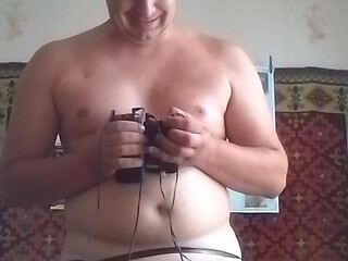 Electro stime sex toy cum. Cake cum eating. I'm eating my sperm cake cum. Powerful electro stime sex toy