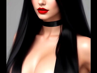 Beautiful Ai generated Goth babe