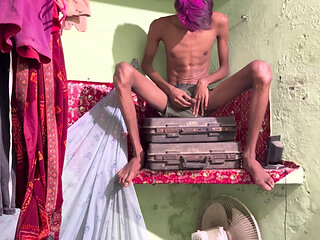 Indian Man Masturbation Scene - Color Face Look