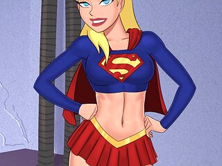 Hot blonde Supergirl gets taken hard by villain Lex Luthor in this comic parody