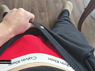 Hot White Guy Jerks Off in Pyjama Outfit After Waking Up Live on Stripchat PhantomGent