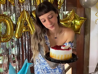 THE BEST BIRTHDAY SURPRISE a real cock giving me until my ass is filled with milk - SPOILER