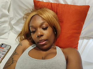 Shy Ebony Riding Pussy Humping Pillow Big Ass