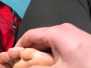 After a Foot Massage, My Stepsister Wanted to Take My Dick to Her Mouth, She Love My Dick, Cum in Her Mouth