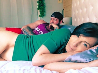 British Stepsister Forgot To Wear Panties To Bed - Stepbrother Can't Resist
