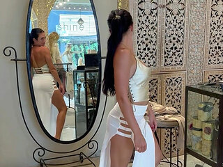 Sexy Balinese Outfits Try on in Boutique