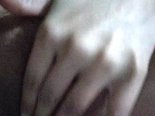 Alone girl fingering pussy leak