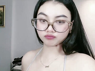 My stepsister is beautiful squeezing her big boobs