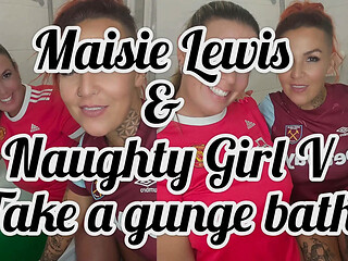 Maisie Lewis & Naughty Girl V Take a Gunge Bath