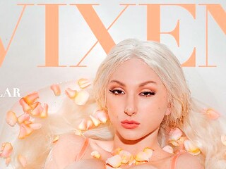 Stunning busty blonde Skylar Vox rides on a pretty big dick