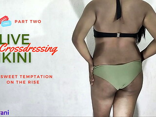 OLIVE BIKINI PART 2 - CROSSDRESSING BY INDIAN SHEMALE