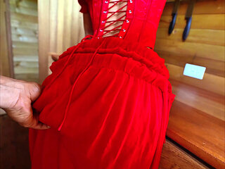 Petite Colombian girl grinding a big cock while twerking at glamping!!