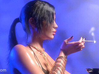 Animated Lara Croft moans during rough sex
