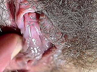 Hot Stepmom Plays with Her Dirty and Hairy Close-up