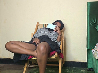 Perfect Ebony Wetting Herself She Really Has to Much Water in Her Pussy