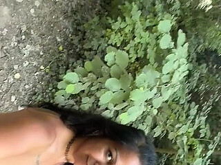 Risky Nude Walking in the Forest