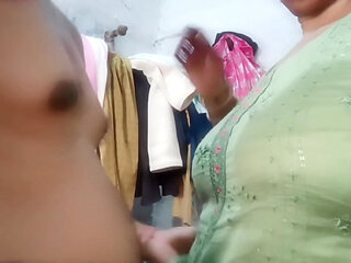 The Beautiful Village Bhabhi Was Working in the Kitchen, Brother-in-law Came From Behind and Put His Finger in My Pussy