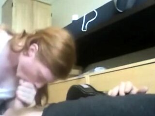 Girl's American-Czech Deep Throat Blowjob
