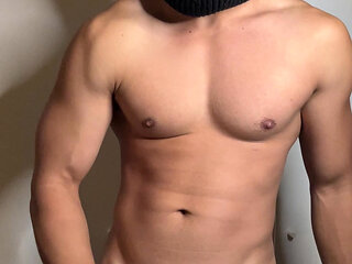 Young Hunk teases in white briefs