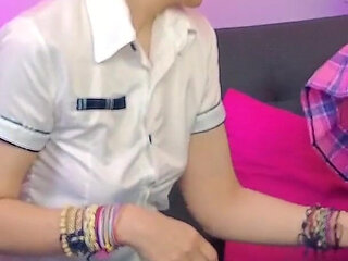 Girl milking her femboy