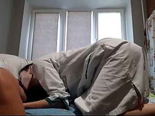 NURSE GFs lick feet and give cunnilingus to patient with foot fetish