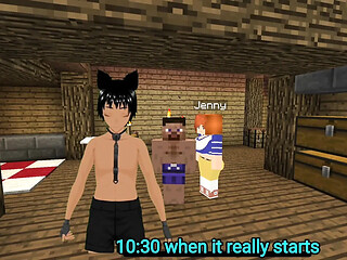 Minecraft Jenny gets a sloppy blowjob from Nami