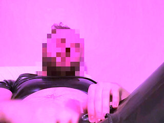 Dildo and Jerking Off in Rubber