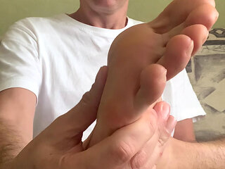 ! minutes wank and foot licking