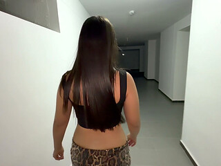 Sex night with a college slut, after her boyfriend left her at home bored after the party