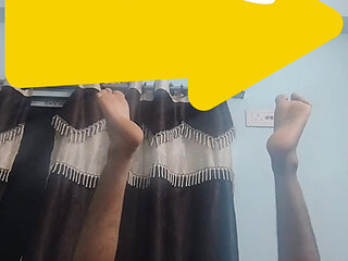 Indian smart young boy's dick not erected try to erection