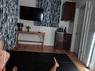 Amazon Goddess Severa: Beats up & Feeds Him His Cum