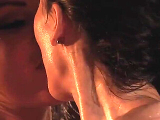 21 Sextury - Hot Brunette Babes Lilu Moon and Tina Kay Oil up Each Other for Some Fisting Fun