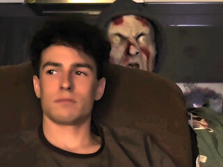 Twink is surprised by a perverted masked man on Halloween