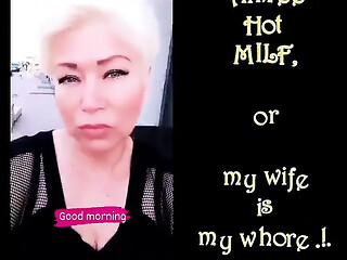 Dirty stepwife sucks cock and plays with big tits
