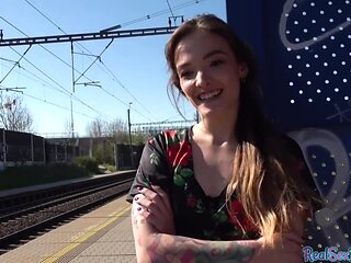 Inked Eurobabe Pulled And Fucked Before Blowing Dick In Pov