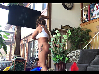 Vacuuming Bottomless and Horny Af!!