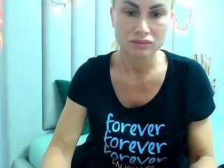 Hot amateur busty brunette masturbate in webcam