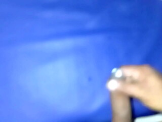 masturbation and ejaculation cum on mattress with leather cover in bed