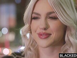 Blonde Cutie Jazlyn Takes Huge Black Cock In The Booty