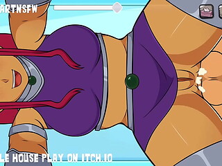 Starfire Big Ass Full Scene Creampie Compliation - Hole House Game [Rule 34, Cartoon, Hentai]