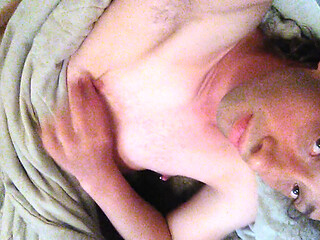 Naked Transgirl Titplay and Playing with My Non-op Clit