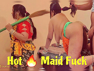 Hot Indian Maid Gets Quick Rough Doggy Style Fuck From Owner - Homemade HD