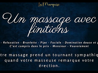 Un massage avec finitions - French audio porn blowjob