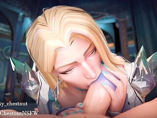 Milky_chestnut has a delicious time licking and slurping on that man rod in pov style