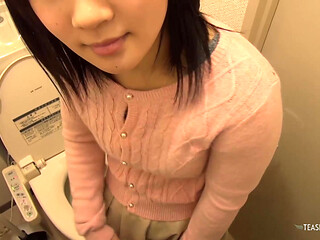 in a clandestine encounter in the toilet with the individual of Asian descent culminates in her performing fellatio and experien