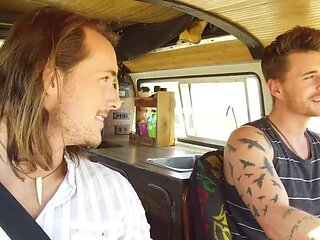 Two horny lads are taking turns on one submissive twink