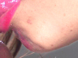 Close up: Cum in Stepsister's Mouth While She Gives Me the Best Wet Blowjob with Best Creampie.