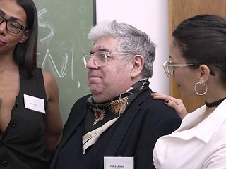 Sr Mono and Alba Bust Student Venus y Marte After Class for Naughty Behavior and Rough Face-Fuck